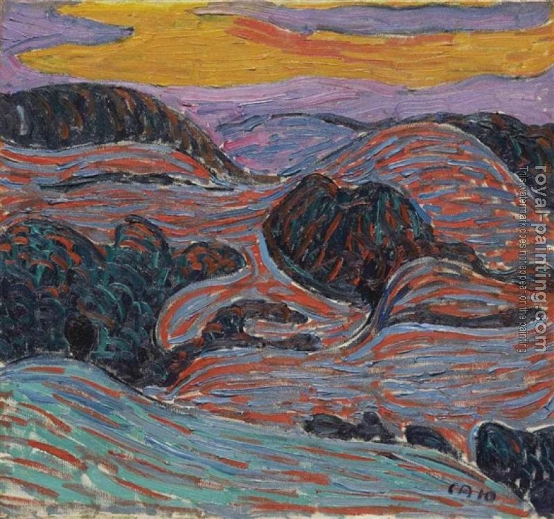 Cuno Amiet : Winter landschaft Cuno Amiet : Winter landschaft